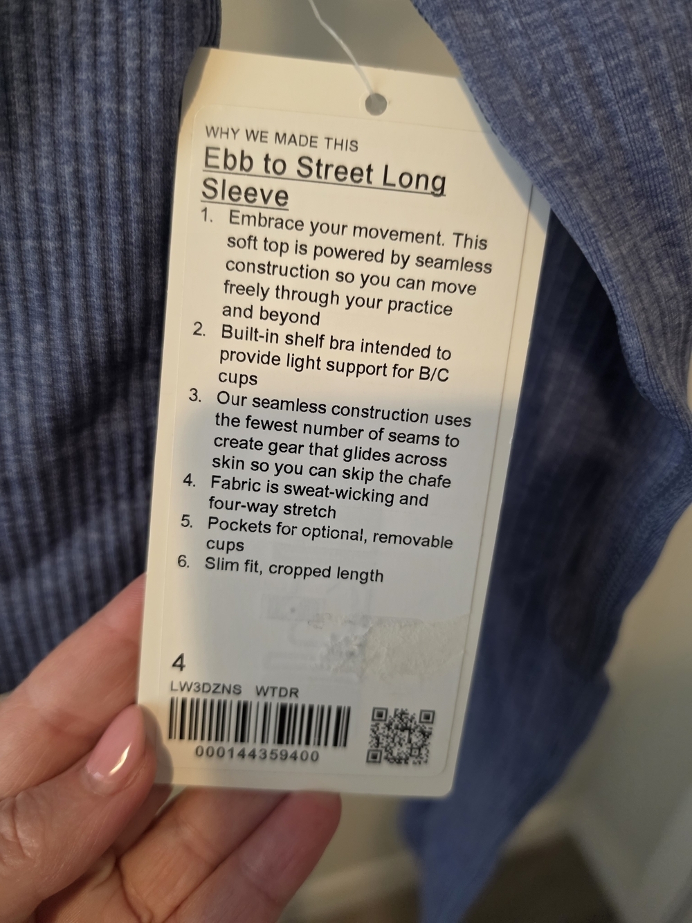 Lululemon Ebb to Street Long Sleeve Shirt NWT - Picture 5 of 6